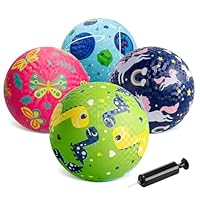 U&C Planet 2 Stück Spielbälle 15CM Kickballs Set Dodgeball mit Pumpe Gaga Ball Handball Soft Boucy Ball Spielball für Kinder 1-8, Spiel Camps Schule Garten