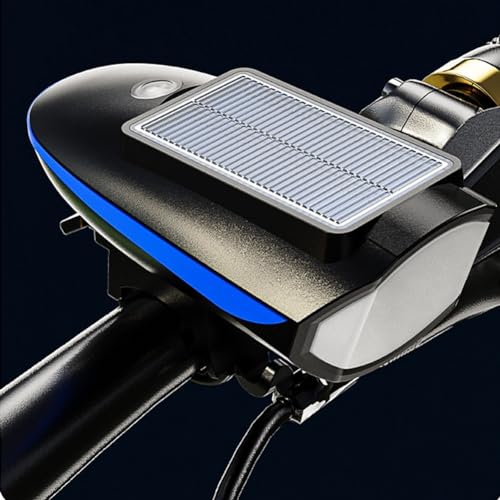 Techista Solar & USB Rechargeable (both options)- Cycle Light - (3 Modes) Cycle Light and Horn | Cycle LED Front Light | Cycle Headlight | Cycle Bell (Color May Vary)- charge with sun light 2 51Wvduo+XfL