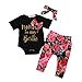 Produktbild Kinderkleidung Kleinkind Kinder Baby MäDchen Outfits Kleidung Schulterfrei Bowknot T-Shirt + Shorts Drop Print Schulterfreies Top Babybekleidung für Mädchen