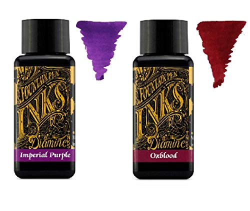 Diamine ���N�M�C���N30ml -Imperial Purple & Oxblood - 2 x Bottles - 2 x �{�g��