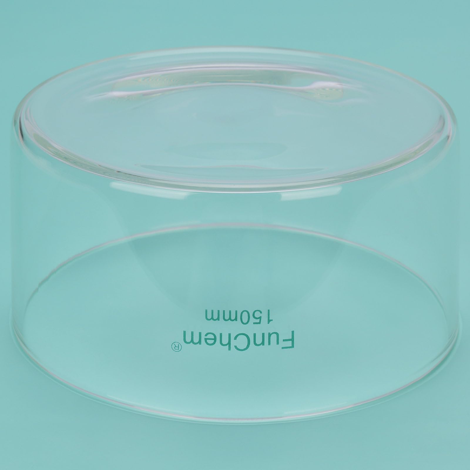 FunChem Coupelle de Cristallisation En Verre Borosilicaté Sans Bec pour Évaporation Et Cristallisation, Diamètre Extérieur 150 Mm, Cristallisoir de Laboratoire 1000 ml avec Fond Plat
