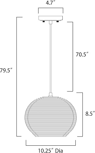 Miniatura 4 de Edvivi Lámpara colgante con pantalla de papel de globo de estilo nórdico, 1 lámpara de araña de cartón marrón natural de 10.25 pulgadas de diámetro,