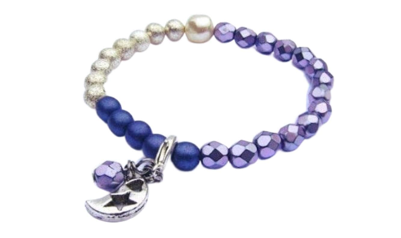Period Tracking Bracelet in Purple and Silver