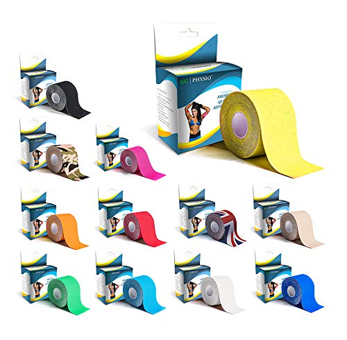KG | PHYSIO Bande de Kinésiologie  Bande de Support Musculaire non coupée  Rouleau 5cm x 5m  11 couleurs disponibles !