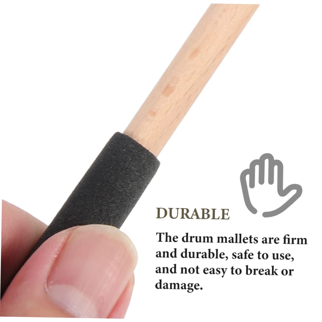 VICASKY 6pares Mallets De Percusión Para Marimba y Lengua De Diseño Ergonómico Cabezales Pulidos Para Instrumentos De Percusión