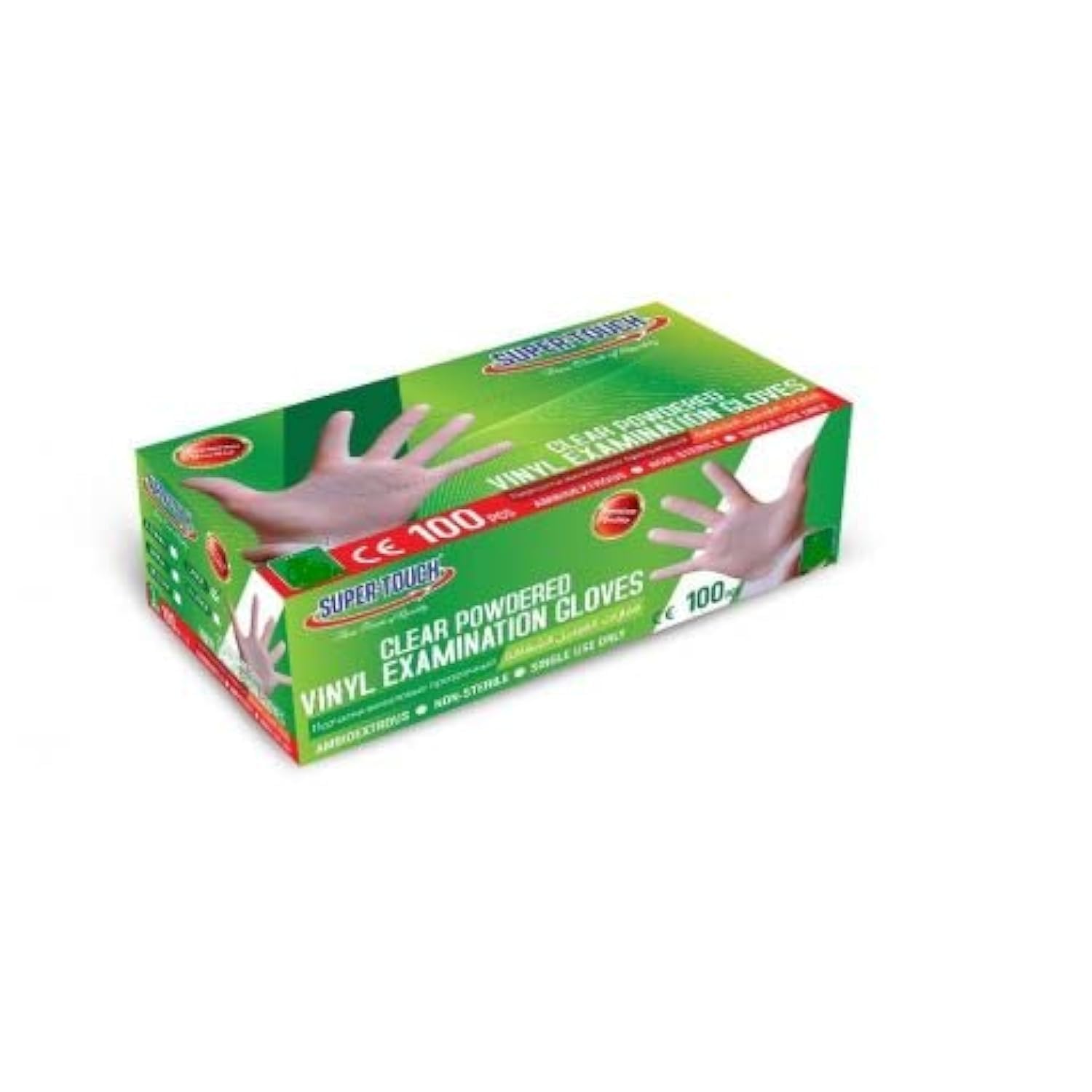 SUPER-TOUCH Vinyl Examination Gloves Powdered,10X100 XL White