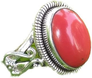 Coral Ring, Red Gemstone Ring, 925 Silver Plated, Handmade Ring, Statement Ring, Dainty Ring, Love Ring, Christmas Gifts, Gypsy Ring, Boho Ring, Gift For Her, Women Gift Ring, Charm Ring