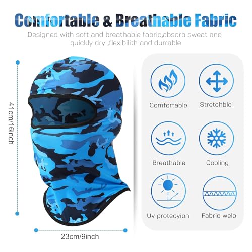 Image of 30 Pcs Balaclava Ski Face Mask Full Face Cover Mask UV Protection Cooling Neck Gaiter Summer for Men Women Winter Outdoor