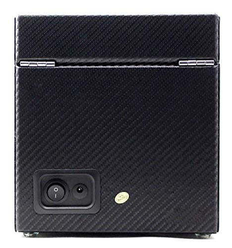 Caja bobinadora de relojes automáticos a batería con doble espacio negro 5