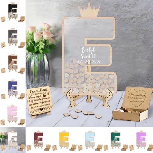 YUERVWE Personalized Quince Guest Book, Custom Letter Mis Quince Años