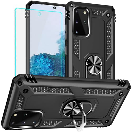 Coque de protection Samsung S20 Plus noire anti-casse avec vitre écran HD incluse