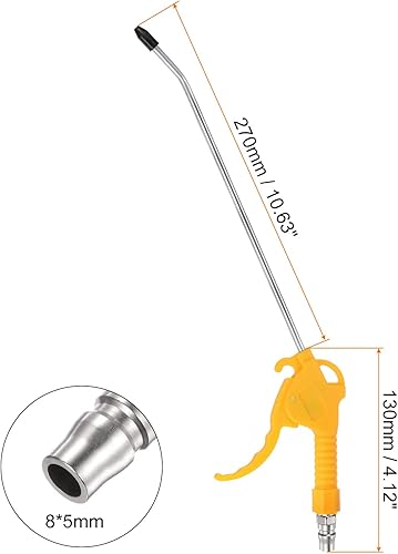 Miniatura 2 de HARFINGTON 2 pistolas de aire soplador de polvo de alta presión de acero inoxidable con boquilla en ángulo de 11 pulgadas de largo mango de 5.118 in