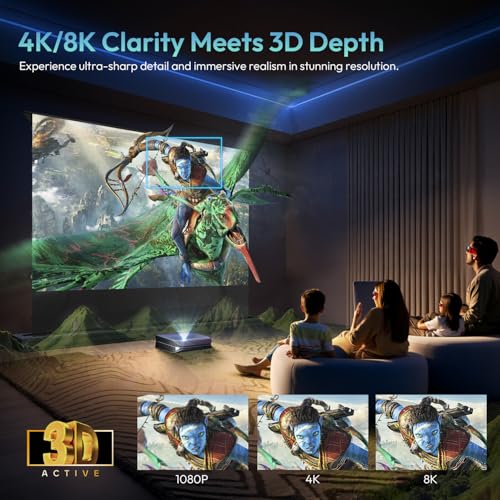Image of NothingProjector Motorized ALR Screen, 85% Ambient Light Rejecting, 120 inch, Floor Rising, 4K /8K UHD, Active 3D, Anti Daylight, Retractable Automatic for Standard /Long /Ultra Short Throw Projector