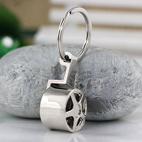 Image of maycom Wheel Rim Keychain Creative Accessories Auto Part Model Inner Disc Brake Keyring Key Chain Ring Key Rings Keyfob 86110