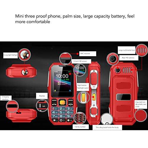 Robust mobiltelefon för seniorer - Vattentät, 5800 mAh, 32 MB GSM
