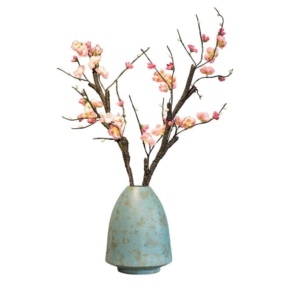 MYUYEE Artificial Flower With Pot Orchid Ceramic Vase Bonsai Chinese Home Living Room Bogu Shelf Dried Flower Arrangement Bonsai Artificial Plant Flower Arrangement Orchid