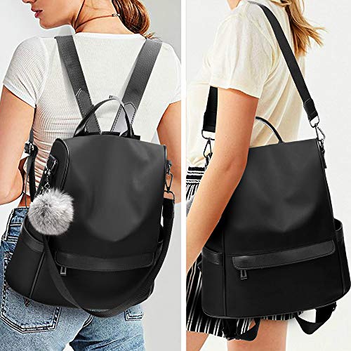 Image of Women Backpack Purse Nylon Anti-theft Fashion Casual Lightweight Travel School Shoulder Bag