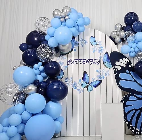 Image of KALOR Light Blue Balloons,100 Pcs 5 Inch Mini Matte Latex Balloons for Balloon Garland Arch, Birthday Decoration, Wedding Party, Baby Shower Decorations
