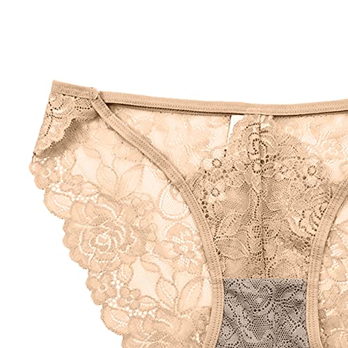 Butt Lift Calcinha feminina sexy de renda respirável vazada e levanta o bumbum, roupa íntima pura se