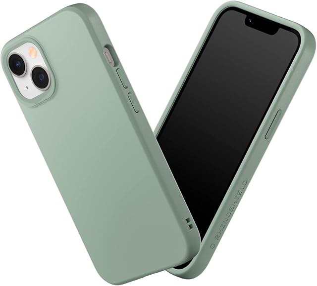 RHINOSHIELD Case Compatible with [iPhone 14/13] | SolidSuit - Shock Absorbent Slim Design Protective Cover with Premium Matte Finish 3.5M / 11ft Drop Protection - Sage Green