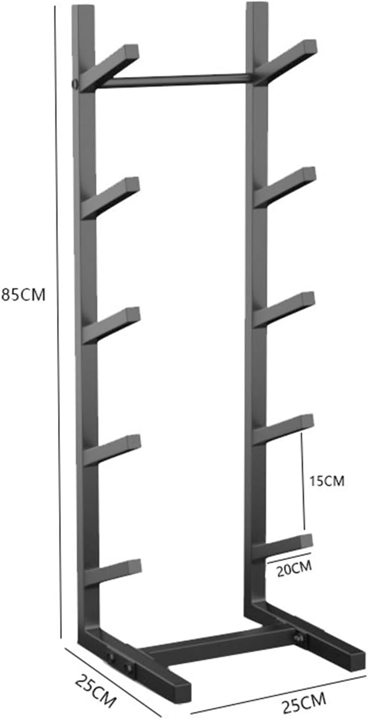 Support de planche à roulettes – Support de sol en métal multicouche pour tous les types de skateboards, longboards, penny boards et skateboards pour enfants – Solution de rangement à 3 couches (noir)