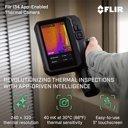Image of Flir i34: 240x320 App-Enabled Thermal Camera with ACE OS | MSX, 40 mK NETD, AssetLink, Ignite cloud, building /electrical /HVAC, battery, charger, case