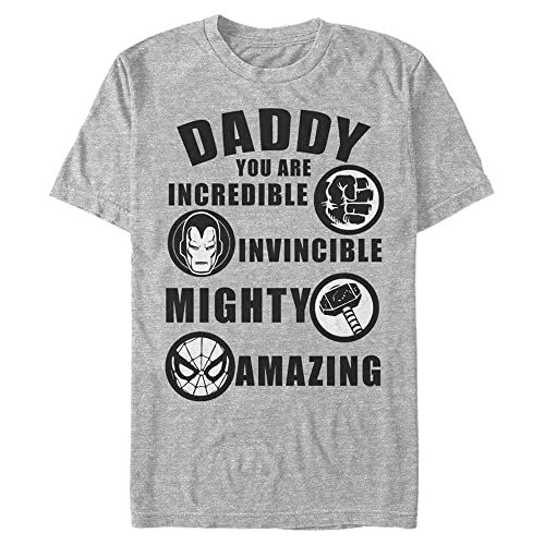 T-shirt Marvel homme grande taille 3XL gris chiné coupe classique