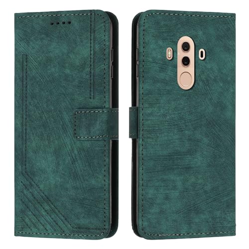Housse Huawei Mate 10 Pro clapet vert avec cordon pour vos déplacements