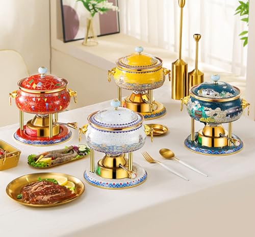 Olla de cobre puro para hot pot tradicional chino miniatura 6