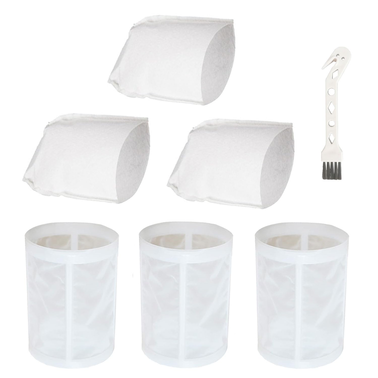 GIONAR 6 Pcs Filter and Pre Filter Replacement for Makita Vacuum CL100, CL106, CL180, DCL180 Vacuum Cleaner Accessories, 443060-3, 451208-3, Cloth Vacuum Filter for Makita