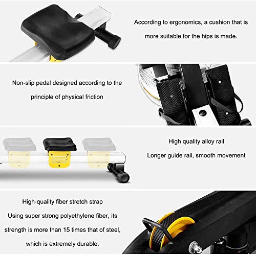Image of Rowing Machine Aerobic Exercise Training Equipment Multiple Fitness Methods Adjustable Resistance Comfortable Cushion for Home Gym