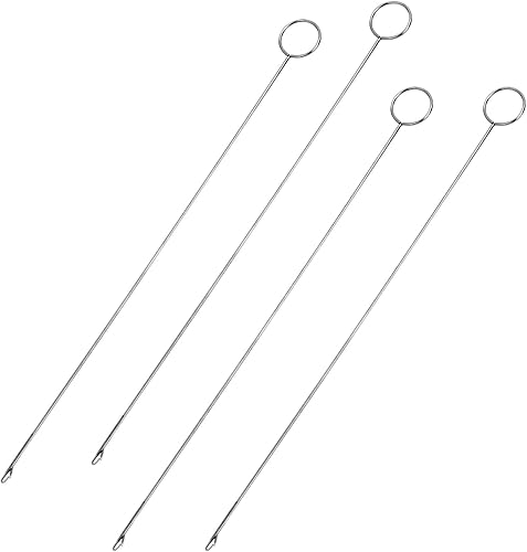 Loop Turner - Herramienta de costura, juego de 4 piezas, ganchos de aguja con pestillo para tiras de tubo de tela, bricolaje (10.4 pulgadas)