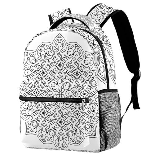 Sac à dos de voyage décontracté pour femmes avec motif bohème multicolore