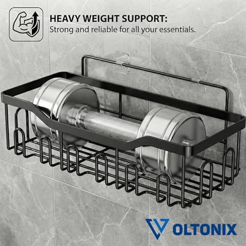 Image of Corner Shelf /Rack for BathroomWithout Drill Wall Metal Self Adhesive Bathroom Shelf /Shelf for Kitchen Corner Rack Wall Mounted Bathroom Fittings /Storage (3pcs-Caddy)