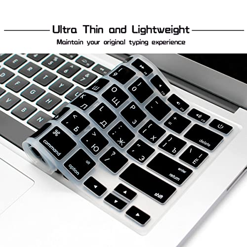 Protector de teclado de silicona multiidioma para MacBook Pro y Air con diseño US/EU 5