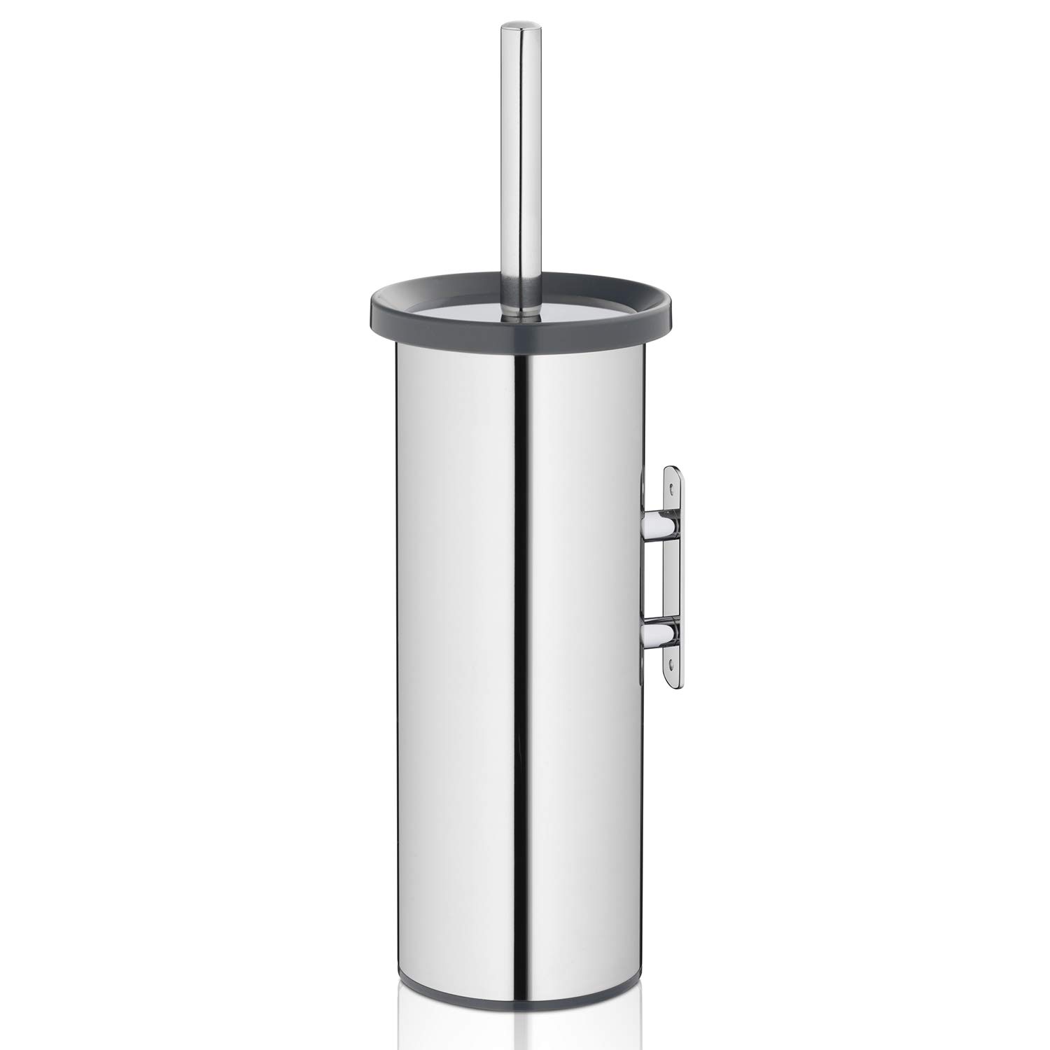 kela Alor Toilet Brush Set, Silver, Dark Grey/Stainless Steel, 38 cm