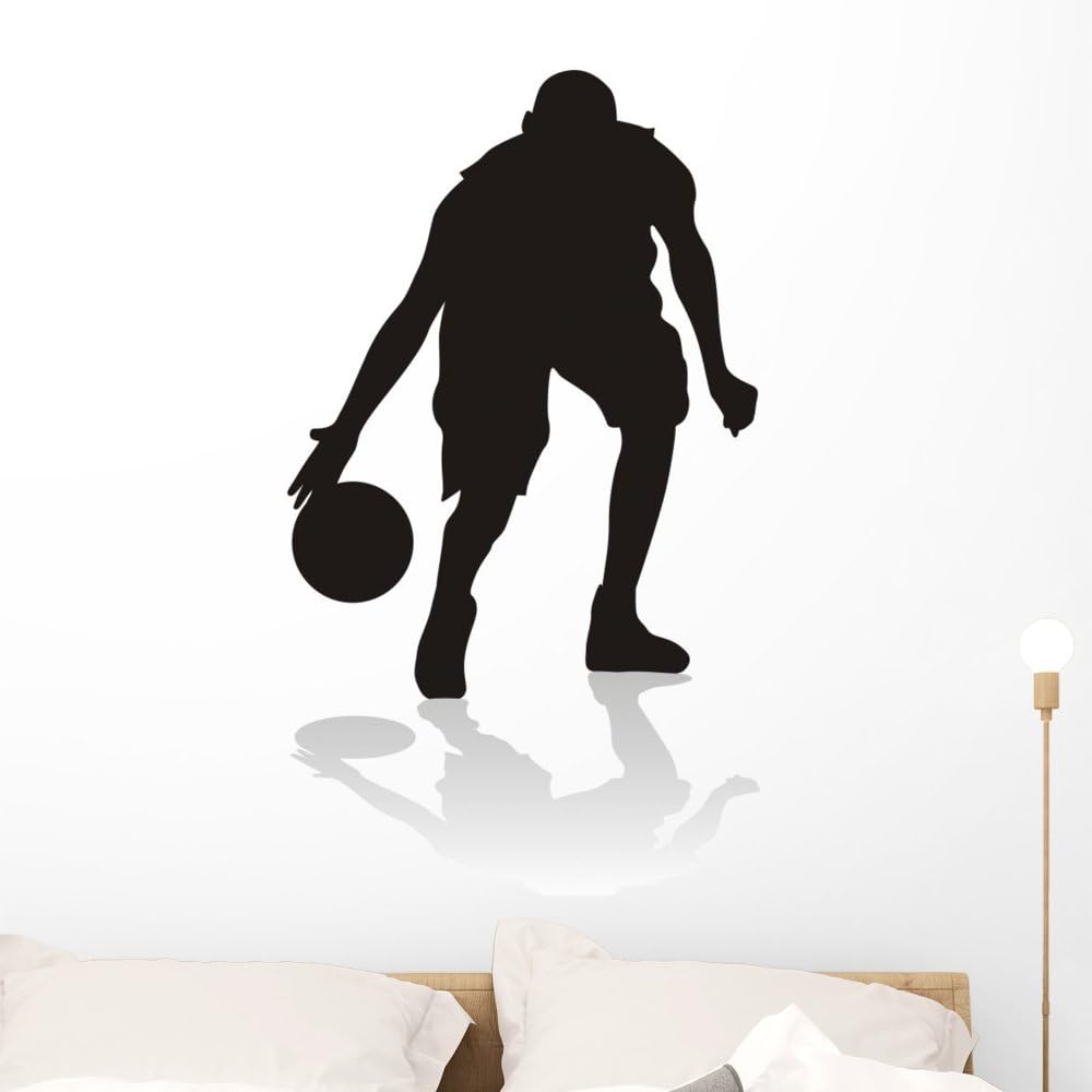 Wallmonkeys FOT-2575119-36 WM156151 Basketball Silhouettes Peel and Stick Wall Decals, 36" H x 24" W-Large