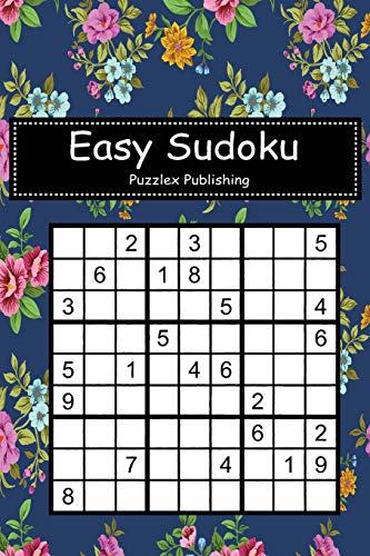 Easy Sudoku: Sudoku Puzzle Game For Beginers With Vintage Floral Pattern Cover