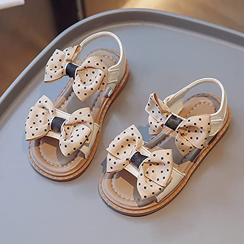 Girls Dress Shoes Cute Bow Mary Jane Shoes Ballerina with Satin Ankle Tie for Wedding Birthday Size 3 Girls Sandals2