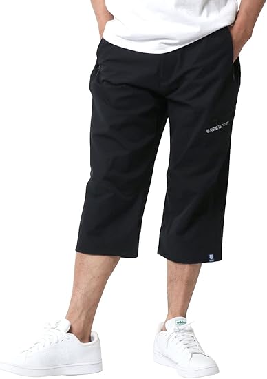 Amazon ケースイス ハーフパンツ メンズ 7分丈 接触冷感 吸汗速乾 ブラック M ショートパンツ 通販