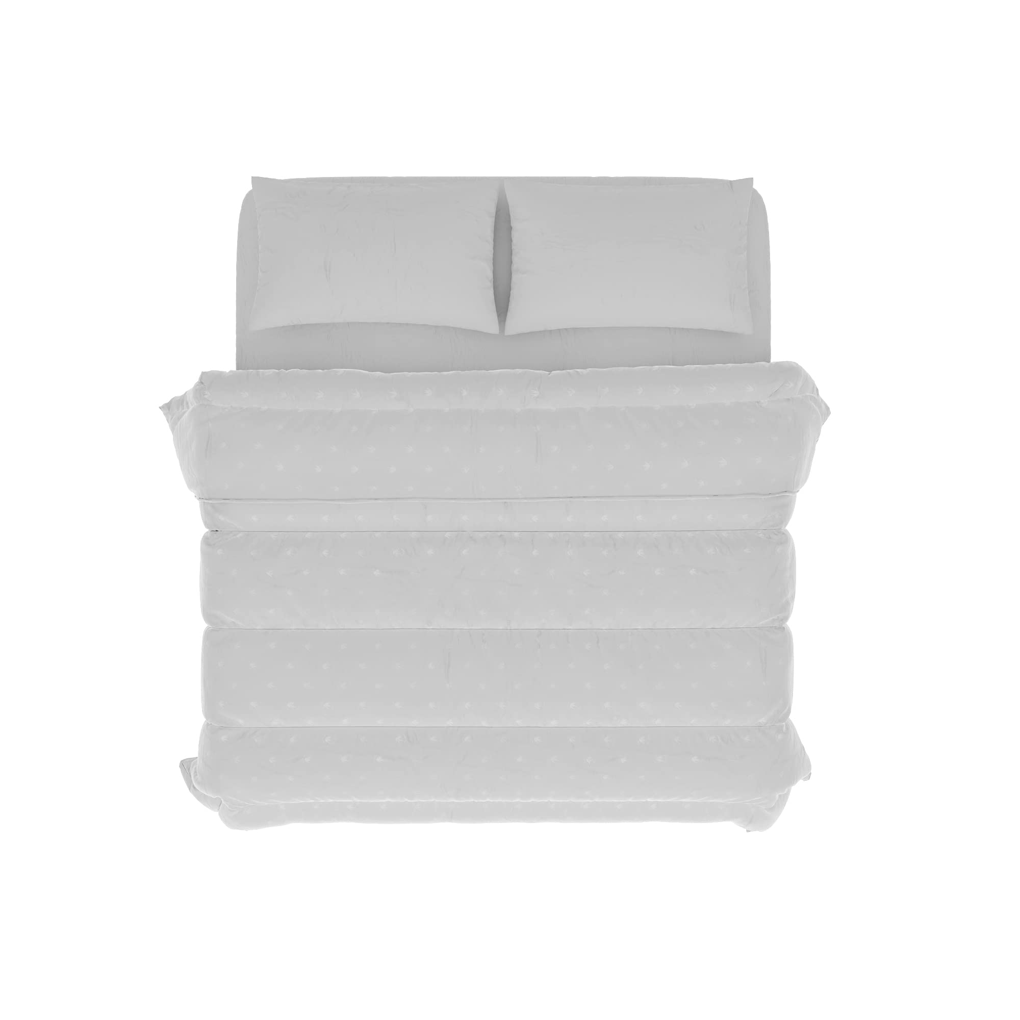Topper Trapuntato Imbottito Matrimoniale con Elastici Aloe Vera Bianco