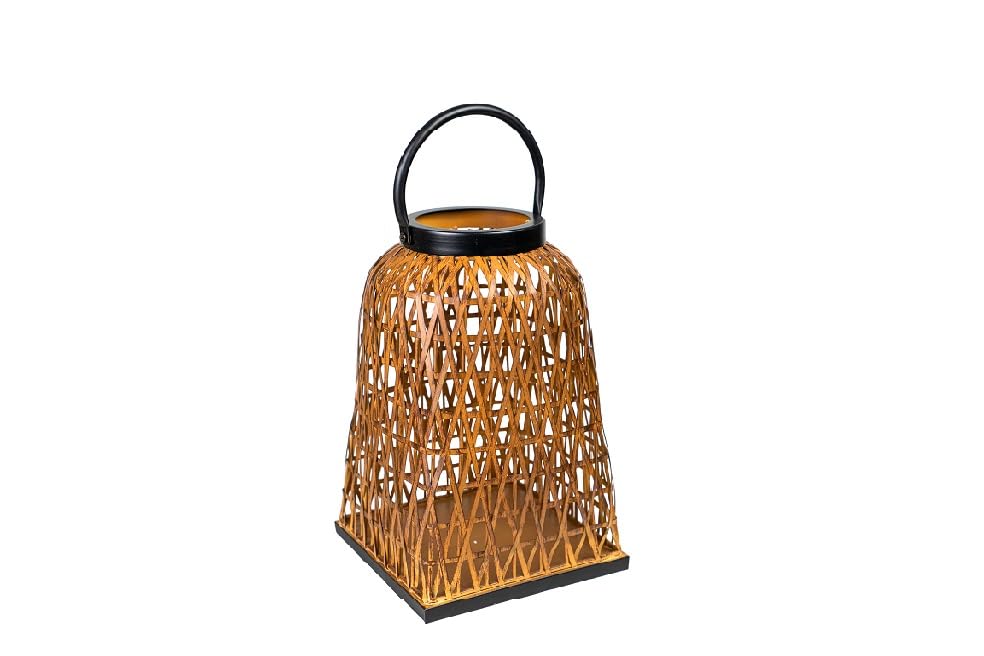 Farol metal calado antique : lanterne artisanale en métal ciselé haut de gamme