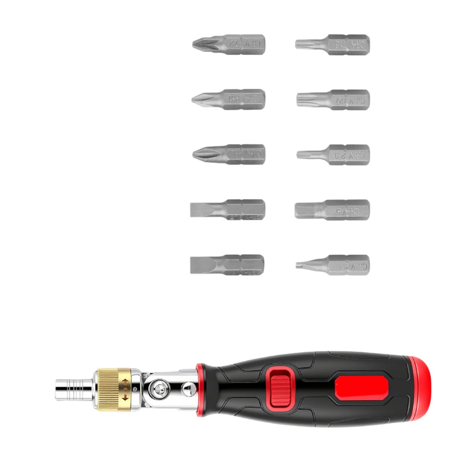 Buxuaaaa Red Multifunctional 10 In 1 Ratchets Wrench Screwdriver Hand Tool Set Multi Angles Drive Multibits Ratcheting Screwdriver Ratcheting With Interchangeable Multi Angles Bit