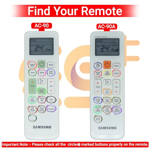 Image of Electronic Spices AC Remote | Compatible with Samsung AC (Model AC-90) with AAA Batteries