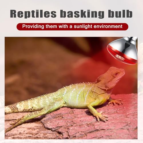 Image of VIHOSE 4 Pack Heat Lamp Bulbs, Red Infrared Bulbs 120 V, 250 Watt | Thickened Heat Lamp for Chickens, Food Service, Reptile, Pet, Bathroom, Light Therapy Use E26 Base