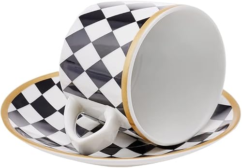 Miniatura 9 de KARACA Taza de café turco expreso de porcelana para 6, 12 piezas, 2.7 fl oz, 2.7 onzas, juego de 6 tazas y platillos de porcelana