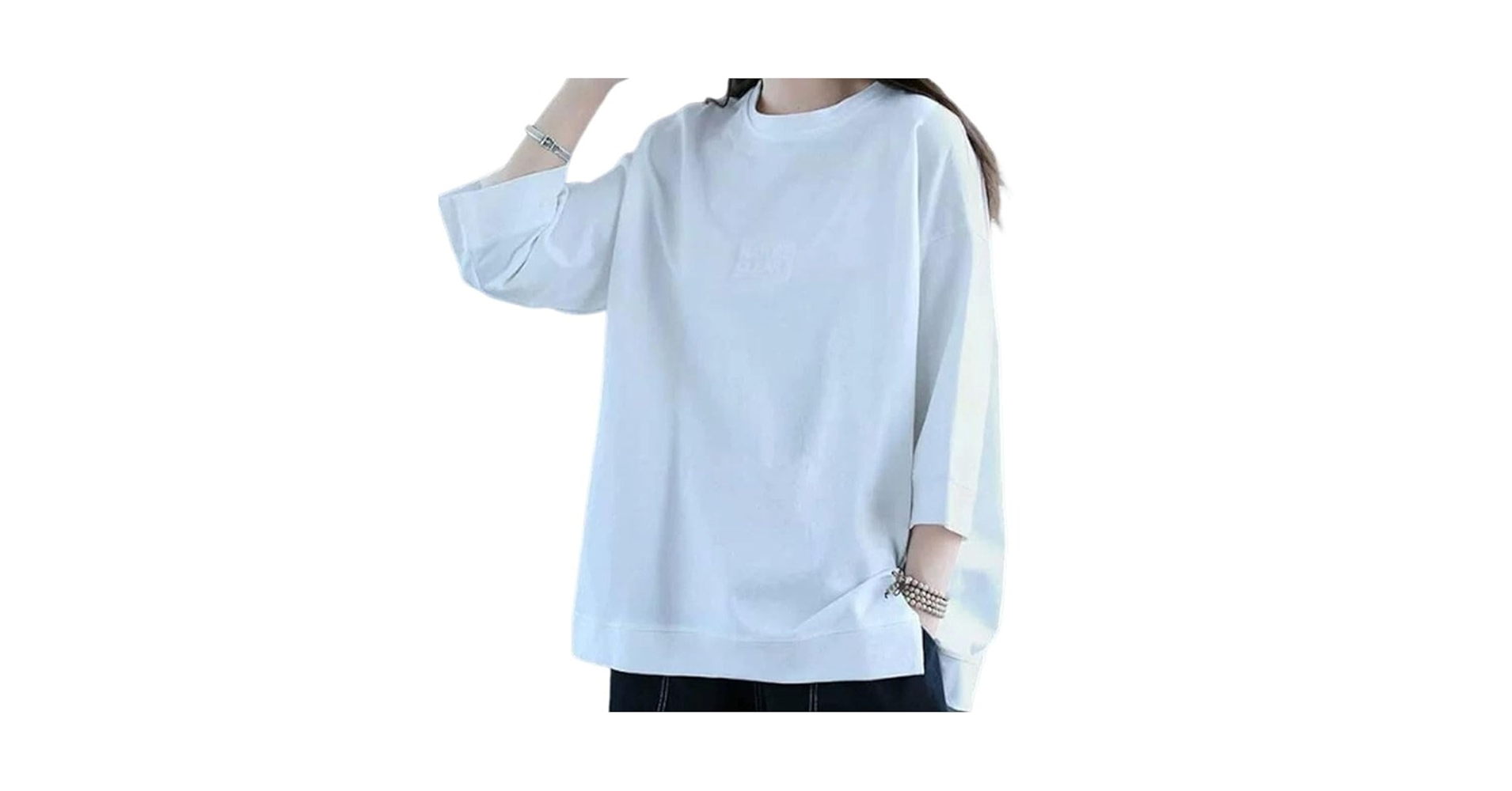 Amazon.co.jp: 2枚セット Tシャツ 7分袖 レディース クール