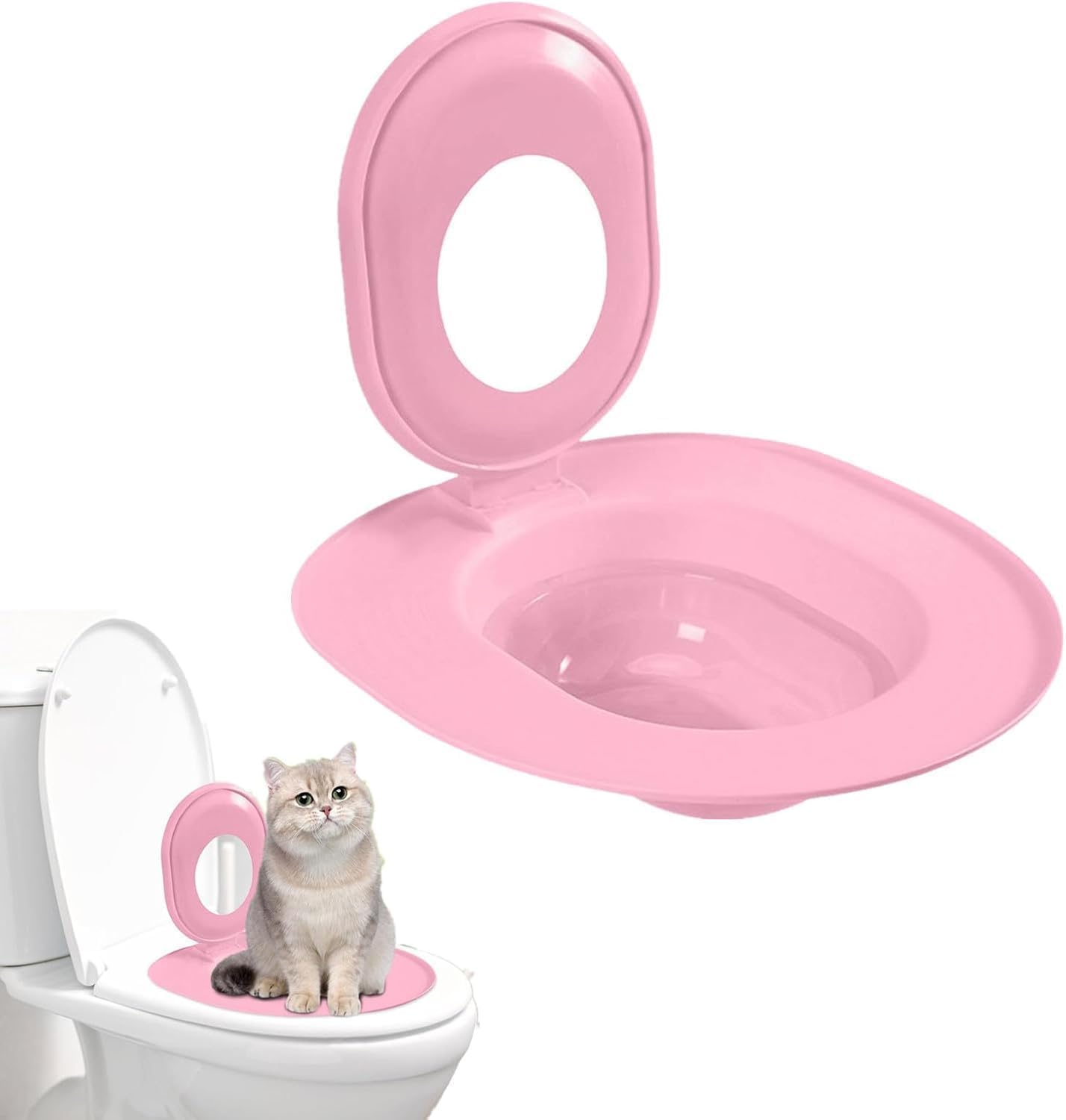 Kit de entrenamiento de inodoro para gatos que elimina las cajas de arena pesadas