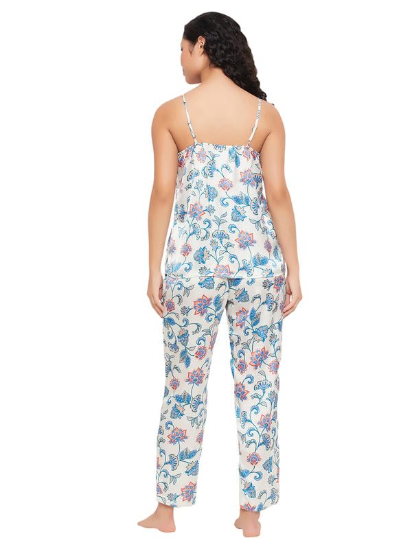Image of Clovia Women's Cotton Printed Top & Pyjama Set