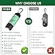 Dog Poop Bag Dispenser with 7-Color LED Light, IPX6 Waterproof USB-C Rechargeable Dog Flashlight, Portable Carabiner (Great for Night Walks) (45 Bags Included)